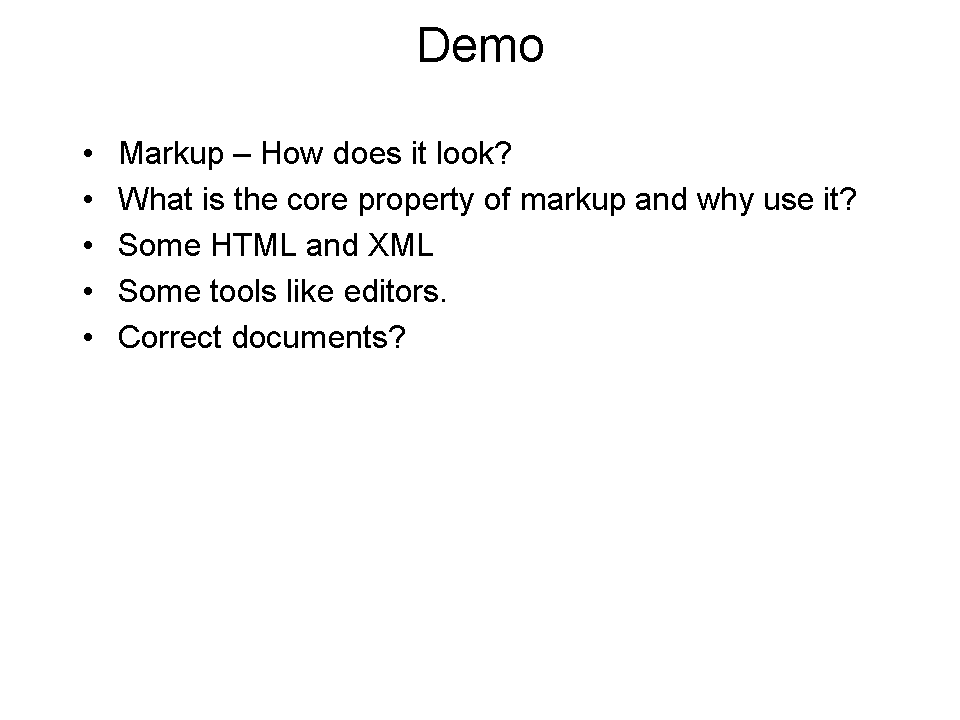 start of talk